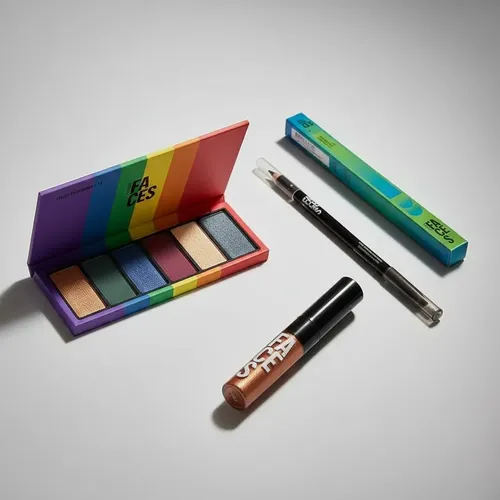 Kit Maquillaje Natura Faces Paleta Delineador Y Gloss Labial