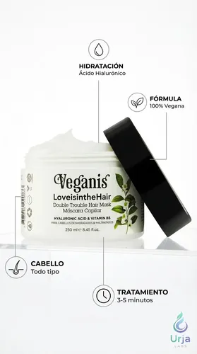 Veganis Máscara Capilar Ácido Hialurónico X250gr