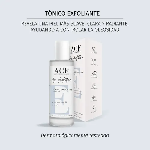 Tonico Exfoliante Acido Salicílico 2% Acf By Dadatina 75ml