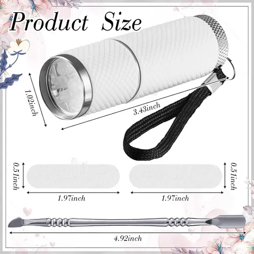 Lámpara Uv Portátil Manicura 9 Leds Plata Con Lima