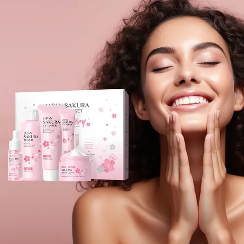 Set De Cuidado Facial Laikou Sakura Rejuvenecedor