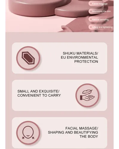 Rodillo Facial Gua Sha Rosa Resina Antiedad Zz6