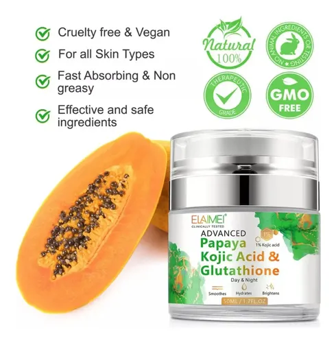 A. La Crema De Glutatión Con Ácido Kójico L Papaya Aclara