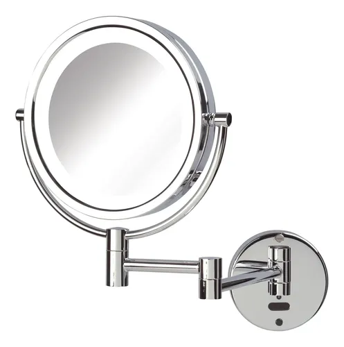 Espejo De Maquillaje Jerdon Para Montaje En Pared, Acabado Cromado, 8 X 1 X Blanco