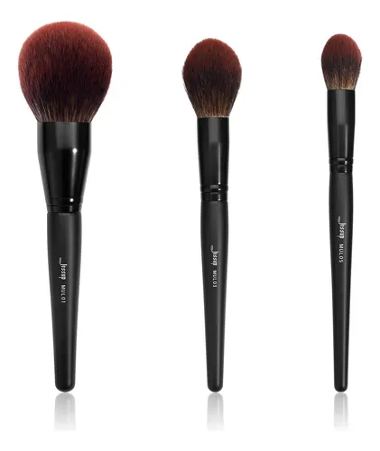 Set De Brochas De Maquillaje Jessup Para Rostro Grande 3 Pie