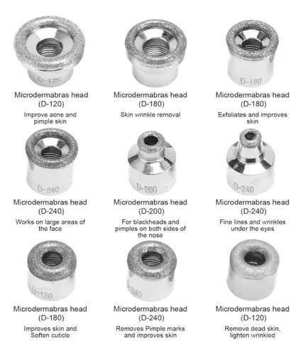 Repuesto De 9 Puntas Diamante De Dermobrasion