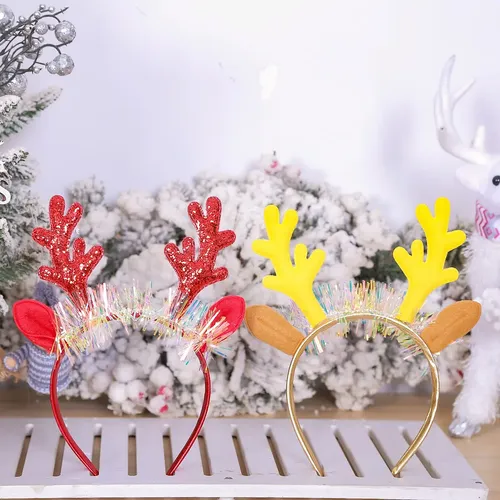 Cinta De Campanas Navidad Con Astas Brillantes Chica ,