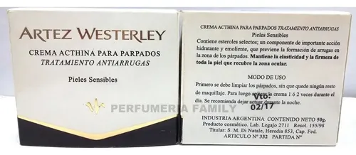 Crema para Párpados Artez Westerley Acthina 50g Libre de Parabenos