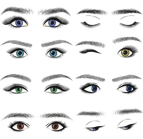 Stickers De Tatuajes De Cejas Blulu 9 Hojas 4d Impermeables
