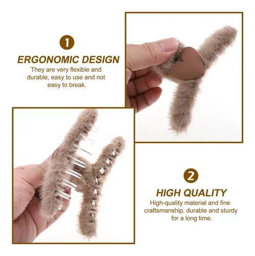 Pinzas De Felpa Para Cepillos De Pelo, 4 Unidades