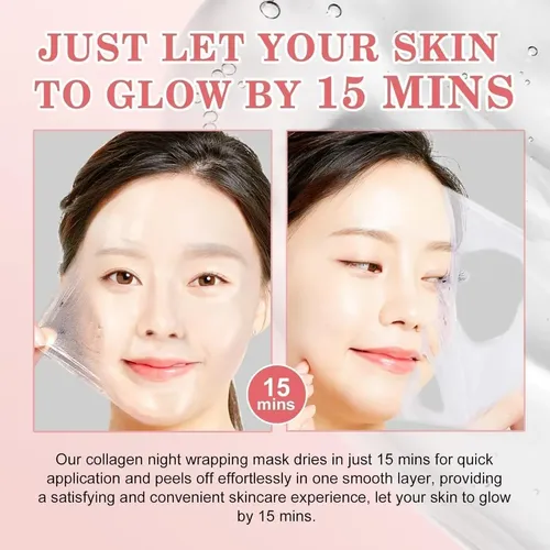 Mascarilla Facial Colágeno Noche 75ml X2 Piezas Todo Tipo De Piel