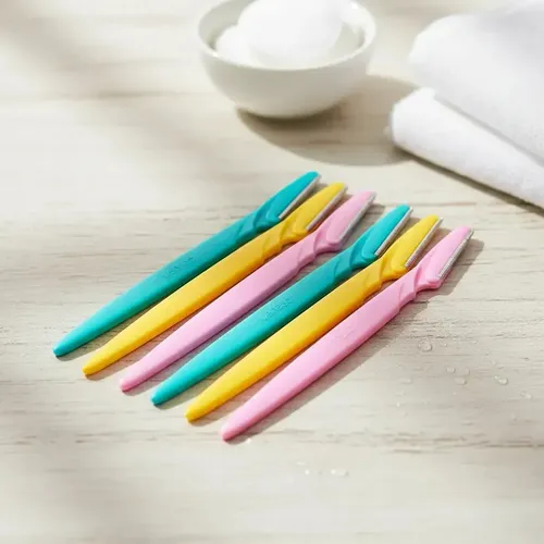 Perfiladores De Cejas X6 Navaja Navajin Quita Vello Facial Rosa/celeste/naranja