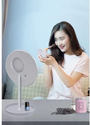 Espejo Luz Led Táctil 360° Maquillaje Usb Espejo Aumento 5x