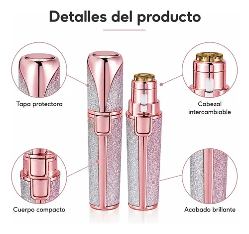 Depilador Mini Eléctrico 2 En 1 Elimina Vello Facial Y Cejas
