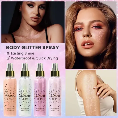 Glitter Spray Brillo Para Cuerpo Y Cabello 110 Ml