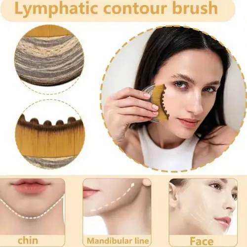 Cepillo De Contorno Facial Linfático Para Masaje De Ojos Y