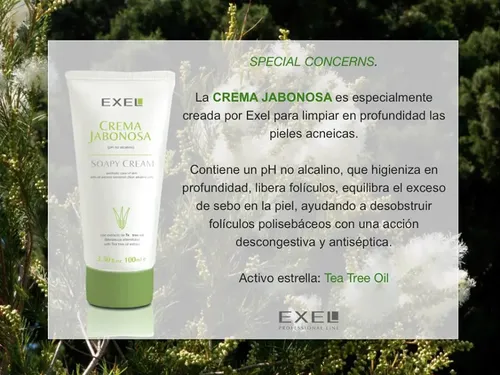 Crema Para Pieles Acneicas Exel Con Extracto Tea Tree Oil