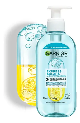 Limpiador Facial Garnier Express Aclara Anti Acné 200ml