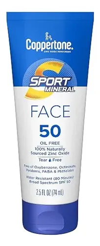 Protector Solar Facial Mineral Coppertone Sport Spf 50 Oxido