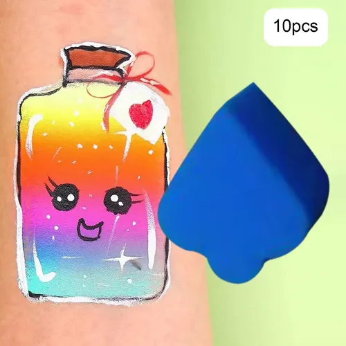 Esponjas De Pintura Facial De Alta Pechuga De Ciruela Azul