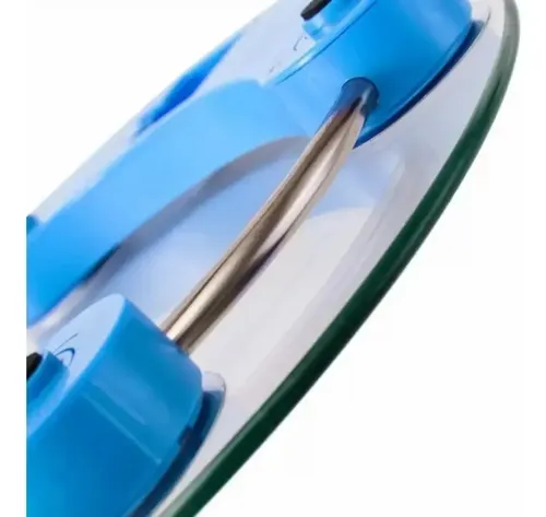 Balanza Digital De Baño Vidrio Y Metal 180kg Color Celeste