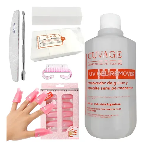 Kit Removedor Uv Esmalte Semipermanente Broches Wipe 500c 7
