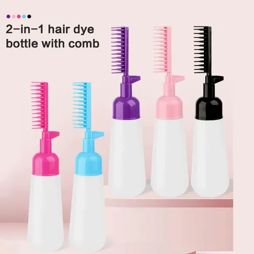 Botella De Tinte Para Cabello (pl) En 1 Con Aplicador Peine