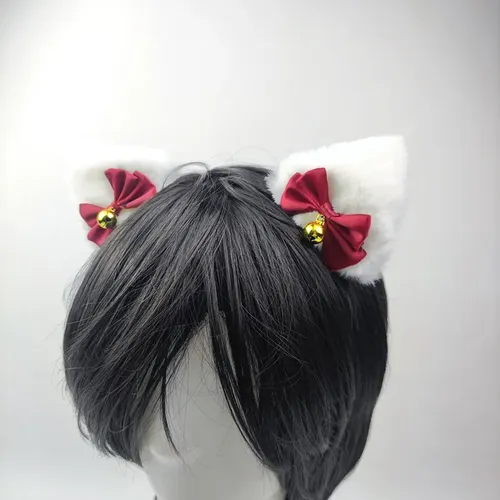 Broches Para El Pelo De Orejas De Oso Y Gato Con Campanitas