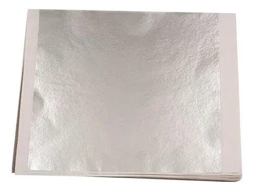 100x Hojas Doradas Adorno Bolsa De Regalo Relleno Plata