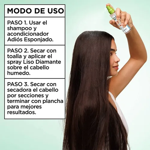 Garnier Fructis Liso Diamante Spray Alisado Cabello 150ml