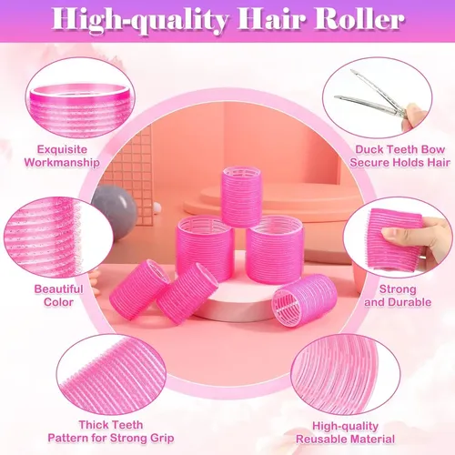 Rulos Para Cabello Cludoo Jumbo 28 Piezas Autoadhesivos