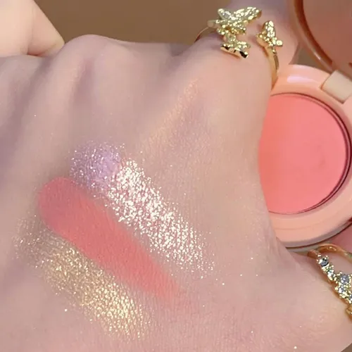 Paleta De Maquillaje Facial De 3 X 2 Coloretes, Ligera E Imp