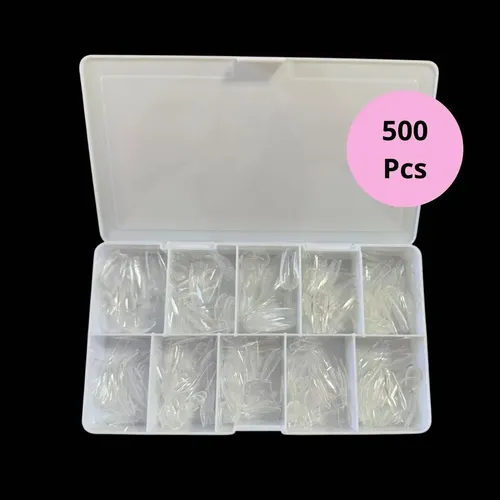 Tips Soft Gel Coffin Largos Transparentes Paris Nigth X500