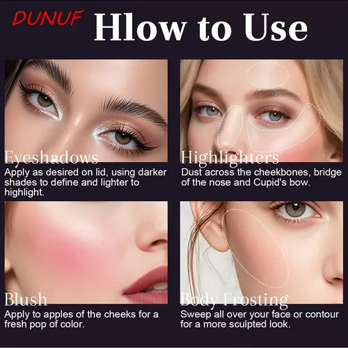 Paleta De Maquillaje Dunuf Contour Eyeshadow Blush Highlight