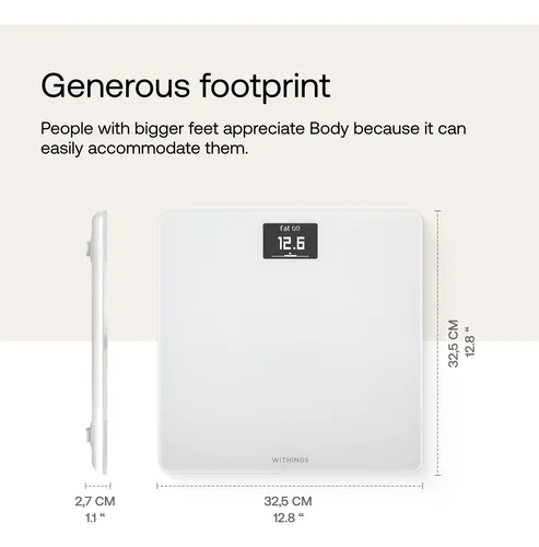 Smart Scale Withings Body Digital Wi-fi W/ App Sync – White