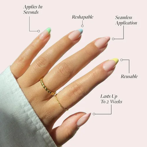 Glamnetic Uñas Postizas Confeti Almond 30u 15t