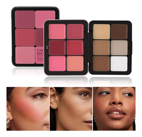 Paleta Facial Todo En Uno De 12 Colores, Colorete, Iluminado Mixto