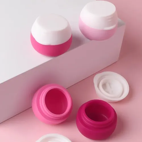 Set X4 Recipientes Silicona Pastillero Cremas Maquillajes