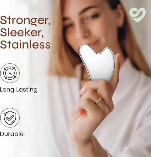 Herramienta Gua Sha Metal 3mm Facial Lifting Y Sculpting