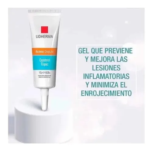 Gel Facial Lidherma Acnex Depure Control Topic para Piel Grasa