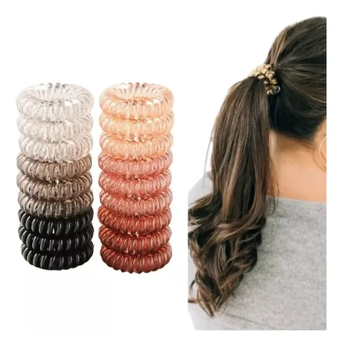 18 Elásticos Para Cabello En Espiral Accesorios Mujer
