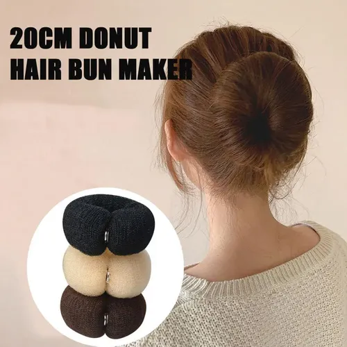 2 Hacedores De Moño De Cabello Vasana 20cm Beige Nylon