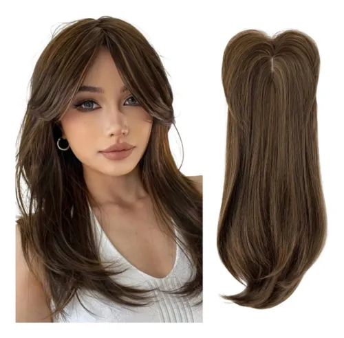 Gg-cdjf Peluca De Extensión De Cabello Liso Mate //