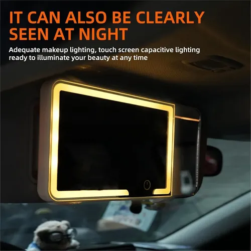 Espejo De Tocador Con Visera Solar Para Coche, Recargable, 3