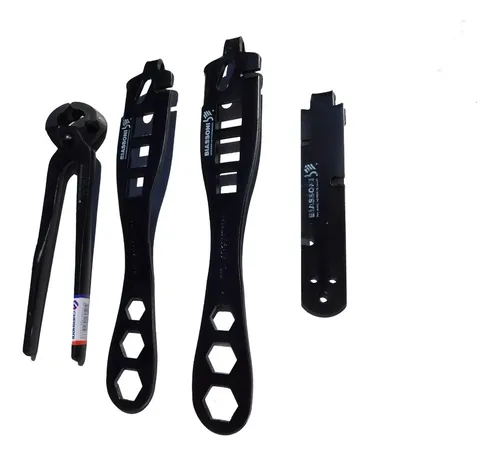 Llave California Para Alambrador X 3 Unidades Recta Curva Chica + Tenaza Gherardi