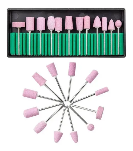 Kit De 12 Fresas Para Torno Pulidor Lima De Uñas Universal