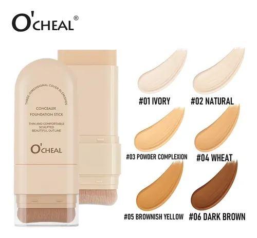 Base En Barra Ocheal Stick Con Brocha Cobertura Natural