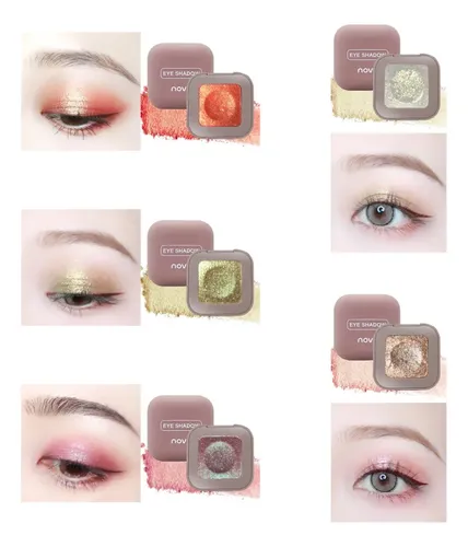 X3 Sombra De Ojos Individual Compacta Profesional Brillante