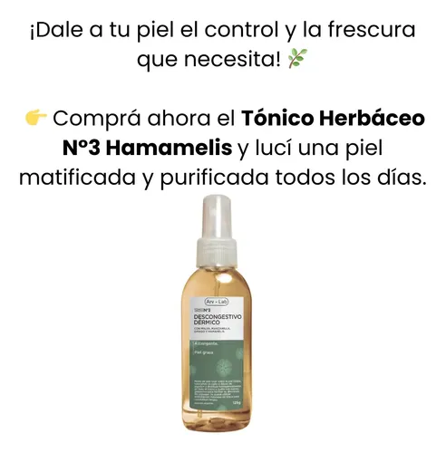 Tónico Dérmico Astringente Hamamelis Arvensis Spray 125ccs