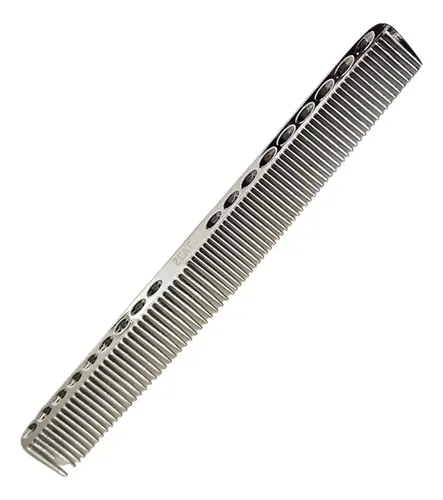 Peine Profesional De Metal Antiestático Para Peluquería Zeat Color Plateado